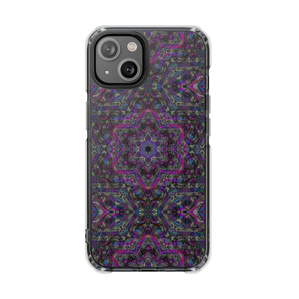iPhone 14 Magnetic Clear Impact Case - P5 Kaleidoscopic No.33