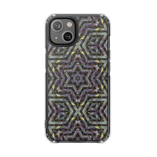 iPhone 14 Magnetic Clear Impact Case - P5 Kaleidoscopic No.1