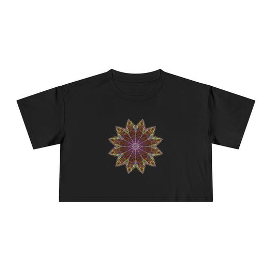 Women's Cropped Tee - Love Light Mandalas No.13