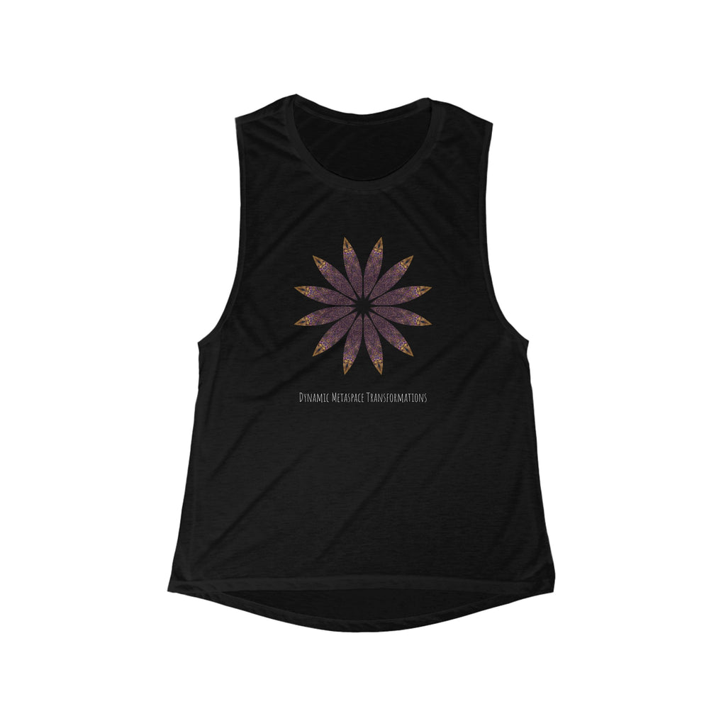 Women's Flowy Scoop Muscle Tank - Love Light Mandalas No.2