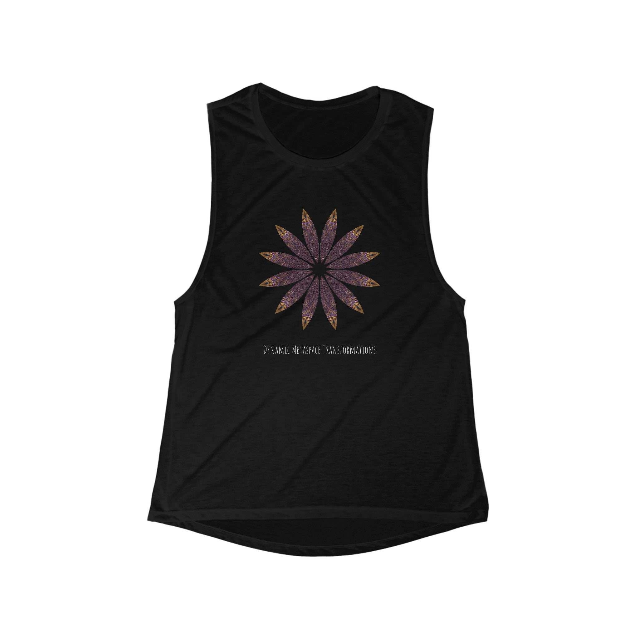 Women's Flowy Scoop Muscle Tank - Love Light Mandalas No.2