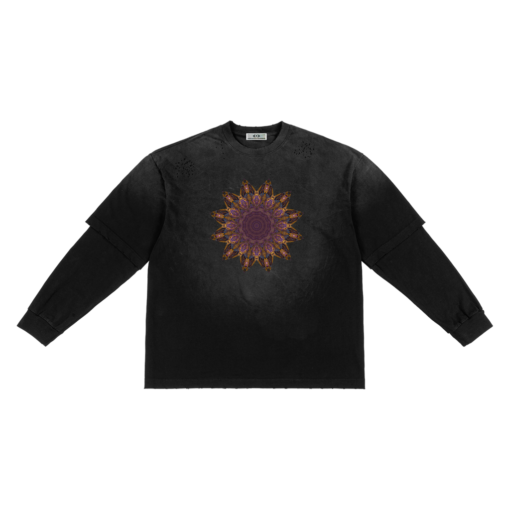 Sunfade Hand-Frayed Faux Two-Piece T-Shirt