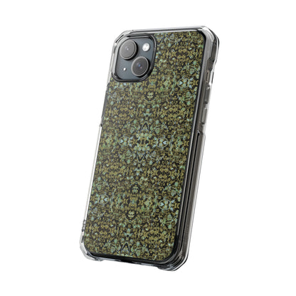 iPhone 15 Magnetic Clear Impact Case - Hidden Weave Series No.4
