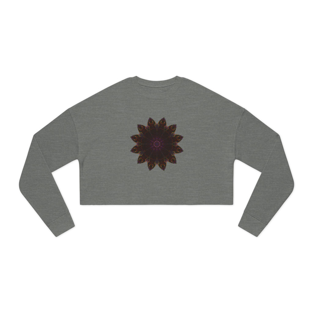 Women's Cropped Sweatshirt - Love Light Mandalas No.12