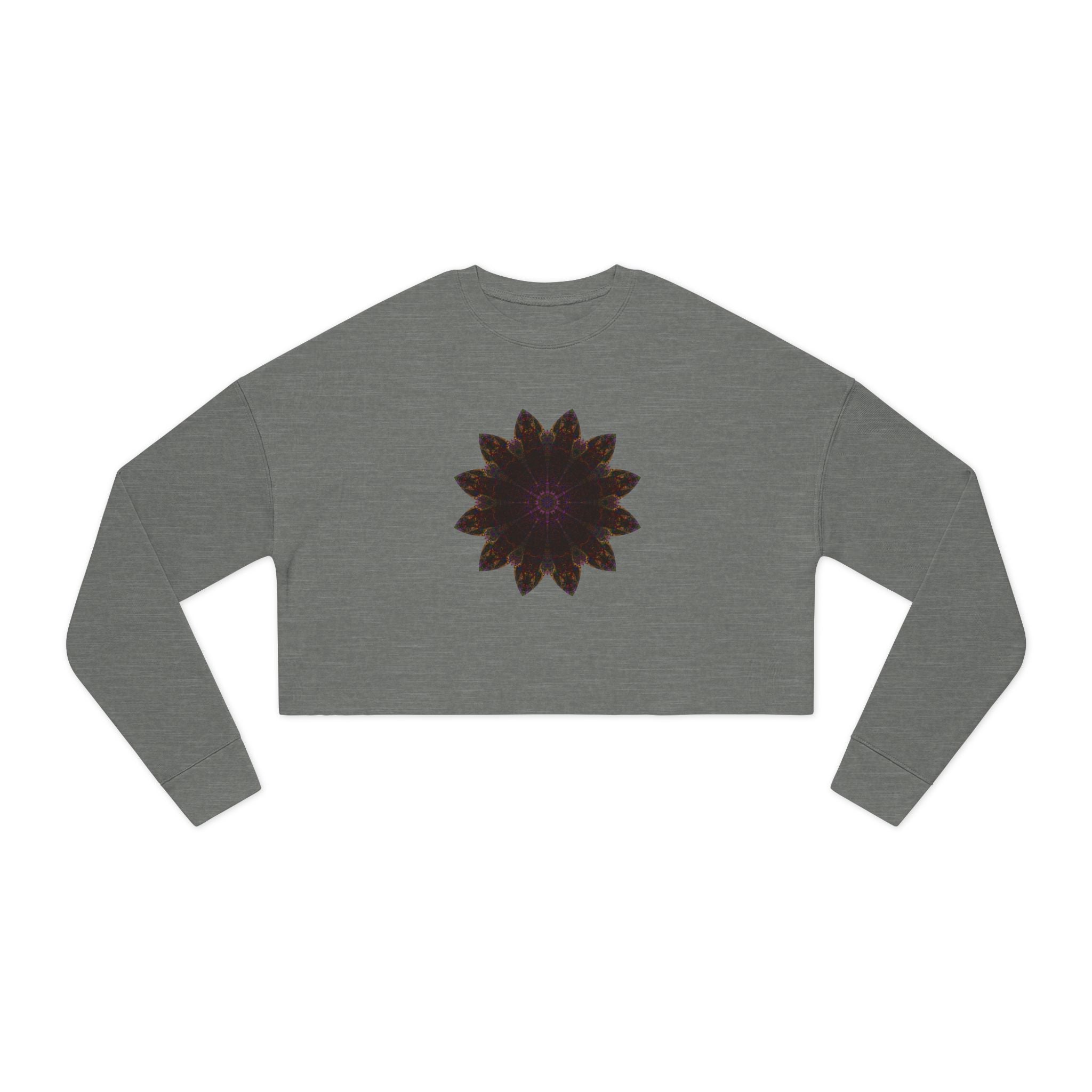 Women's Cropped Sweatshirt - Love Light Mandalas No.12