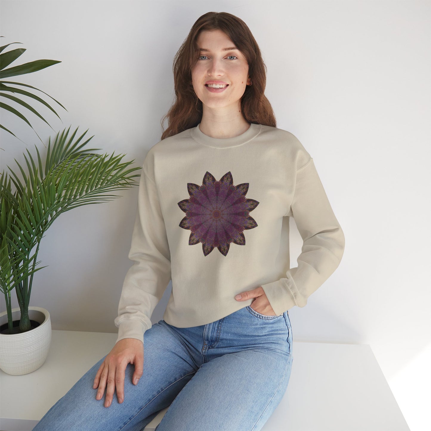 Unisex Heavy Blend™ Crewneck Sweatshirt - Love Light Mandalas No.6