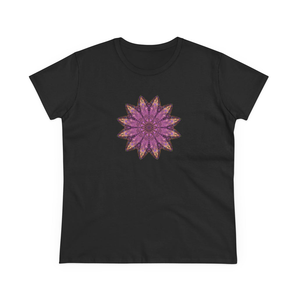 Women's Midweight Cotton Tee - Love Light Mandalas No.16