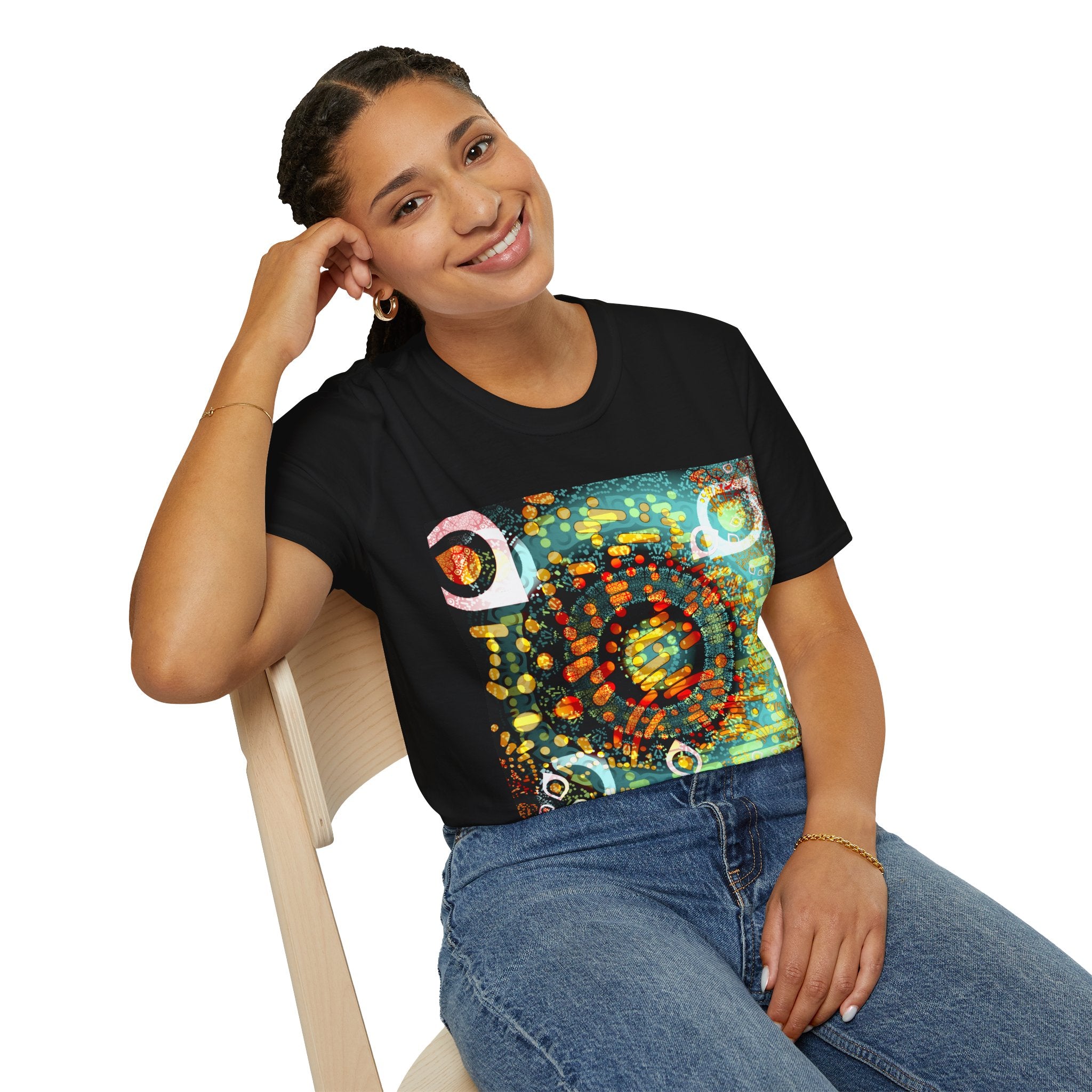 Unisex Softstyle T-Shirt - Psychedelic QR No.1