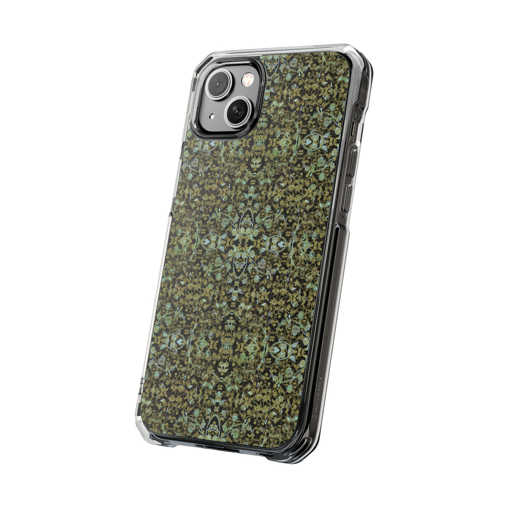 iPhone 14 Magnetic Clear Impact Case - Hidden Weave Series No.4