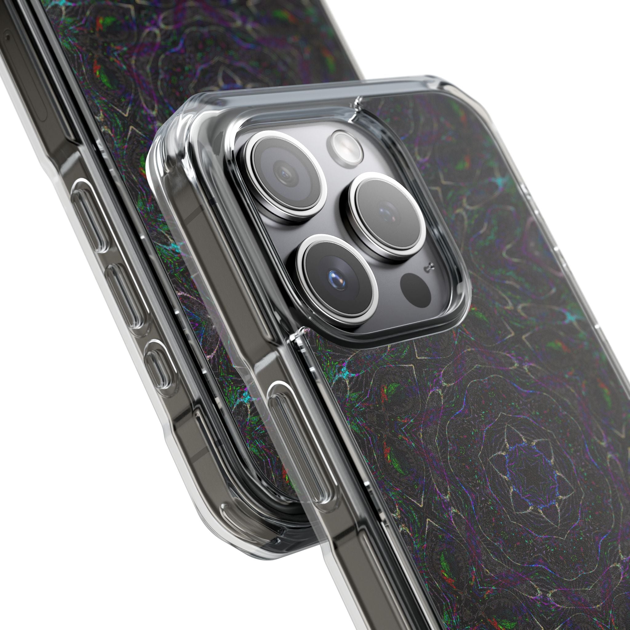 iPhone 15 Magnetic Clear Impact Case - P5 Kaleidoscopic No.32