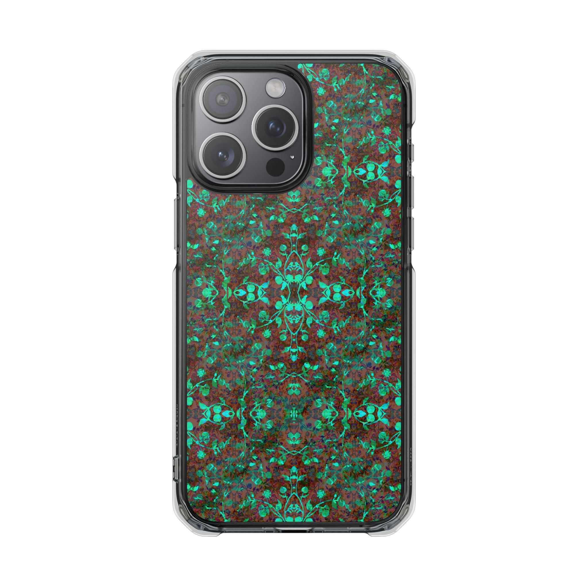iPhone 15 Magnetic Clear Impact Case - Hidden Weave Series No.29