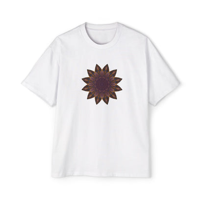 Men's Heavy Oversized Tee - Love Light Mandalas No.1