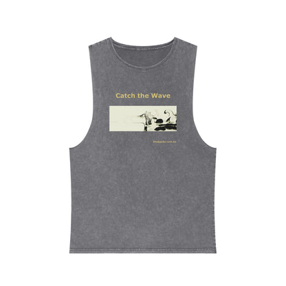 Unisex Stonewash Tank Top - Catch the Wave