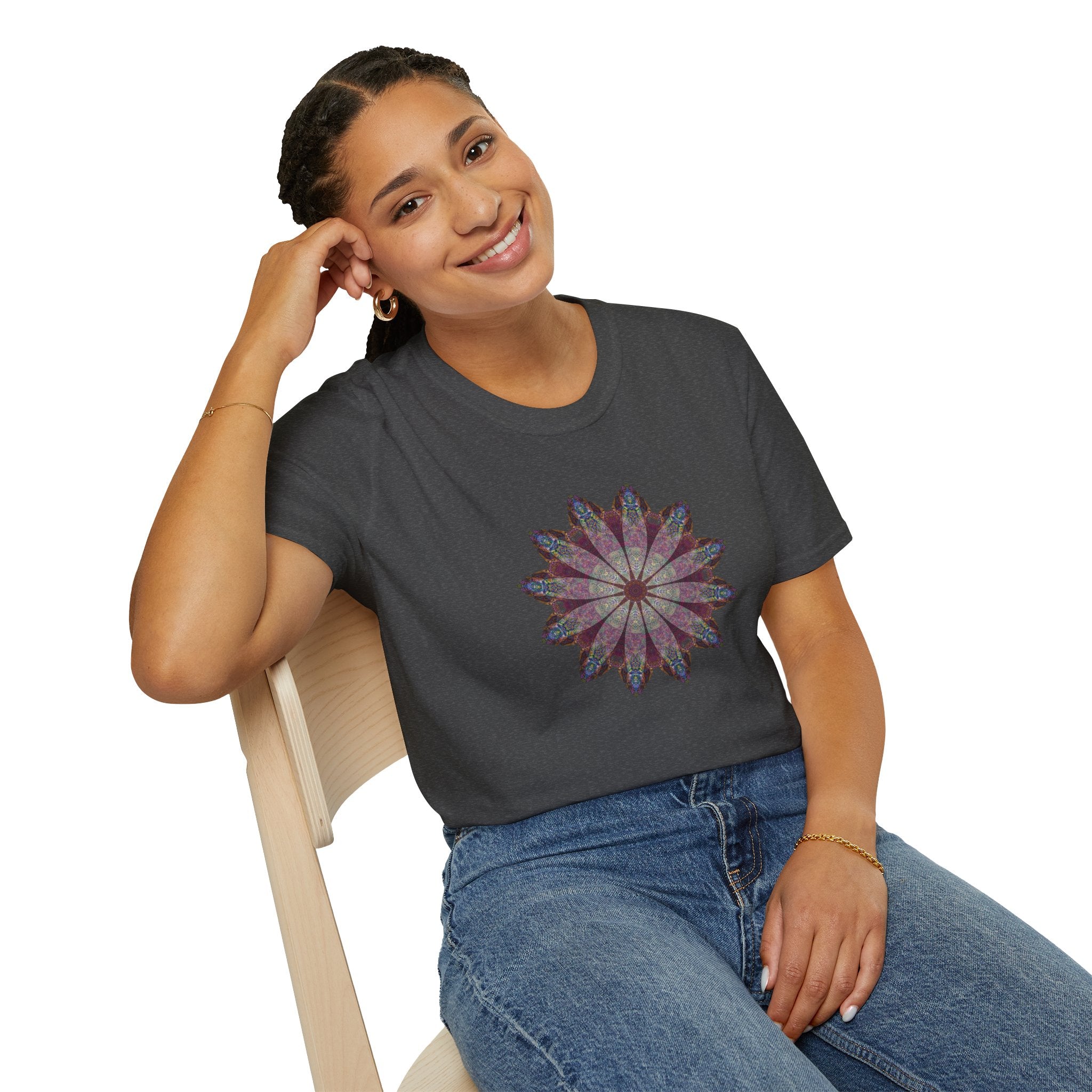 Unisex Softstyle T-Shirt - Love Light Mandalas No.9