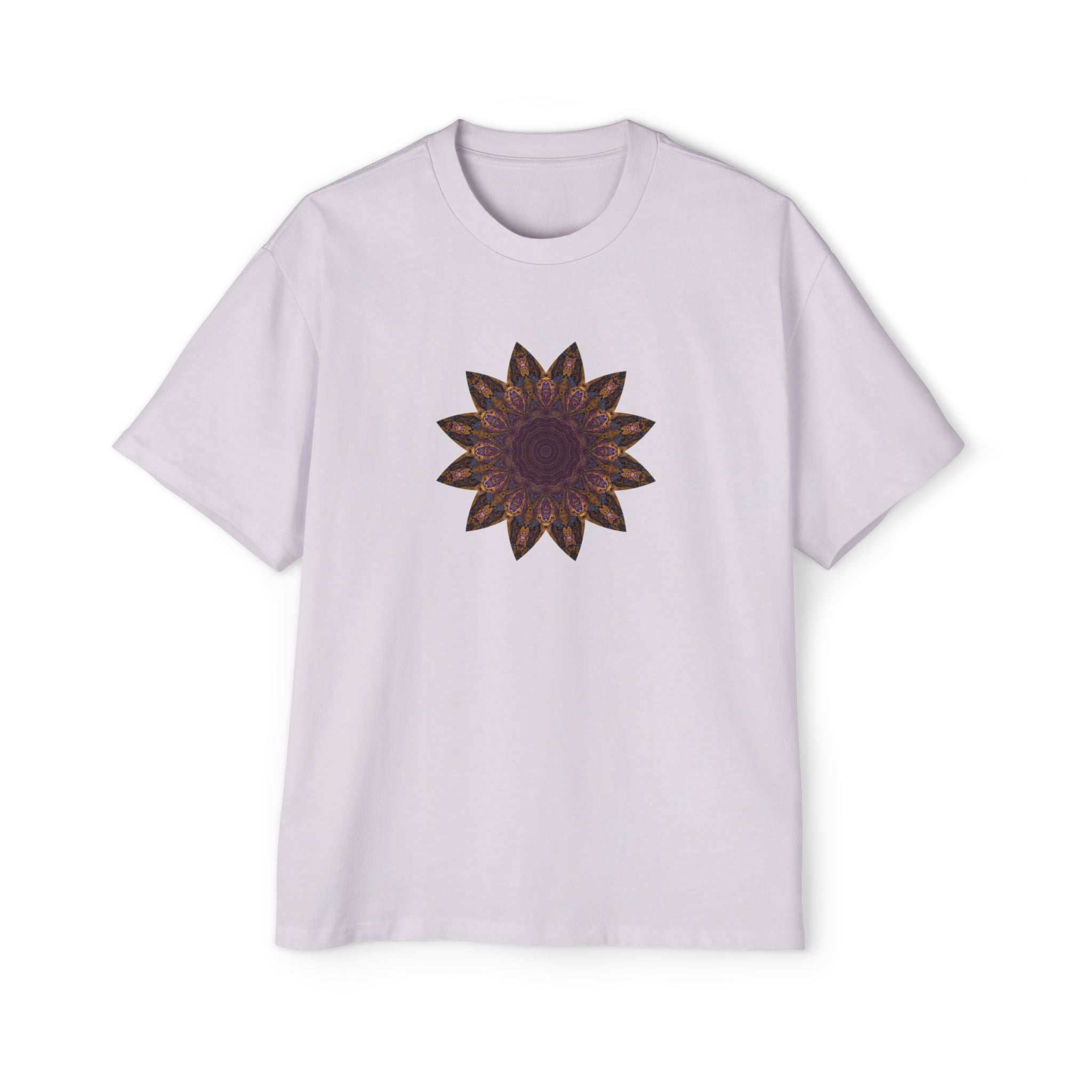 Men's Heavy Oversized Tee - Love Light Mandalas No.1