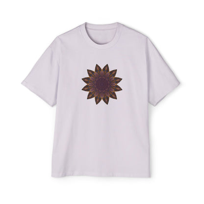 Men's Heavy Oversized Tee - Love Light Mandalas No.1