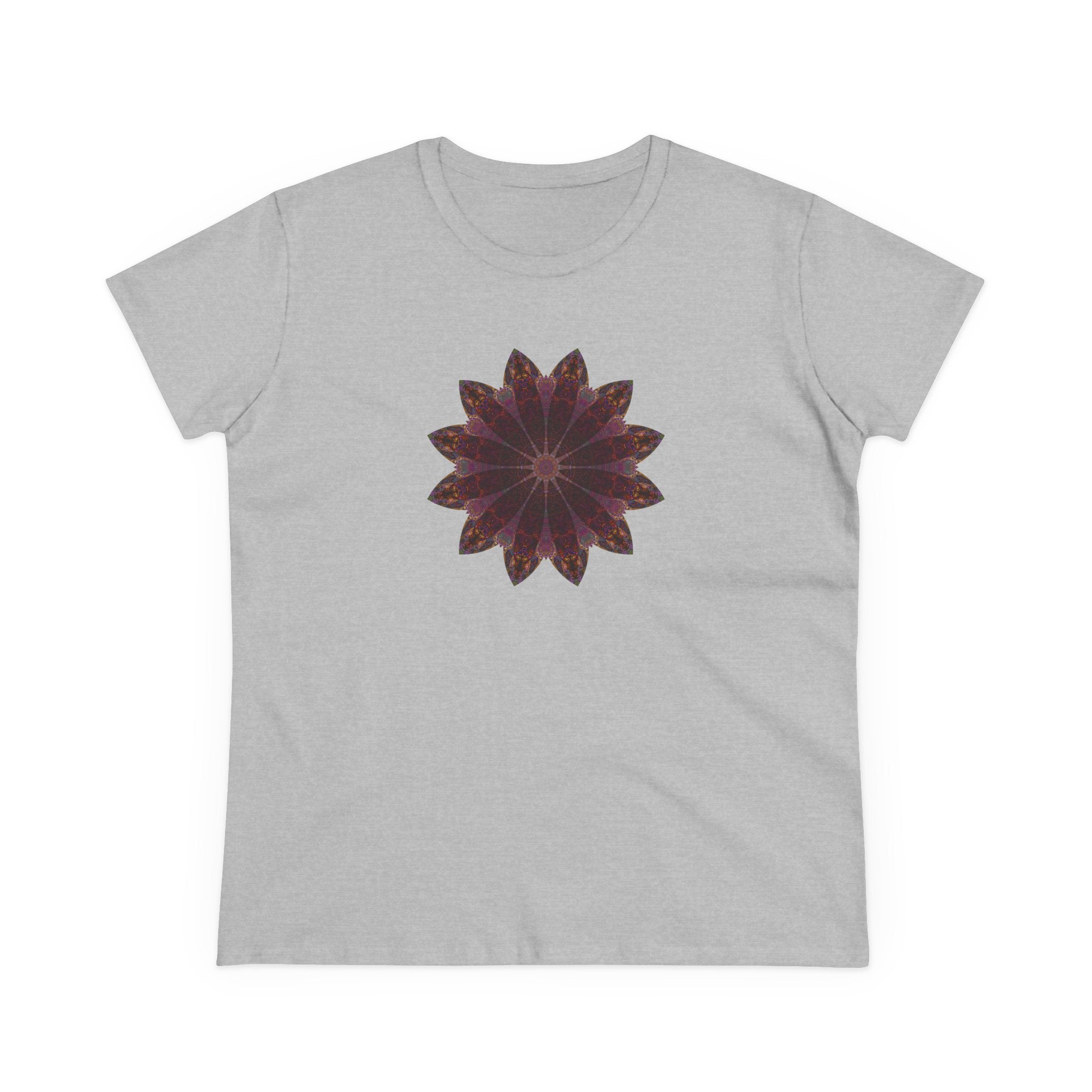 Women's Midweight Cotton Tee - Love Light Mandalas No.5