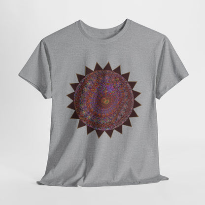 Unisex Heavy Cotton Tee - Mycelium Mandalas No.M18K4