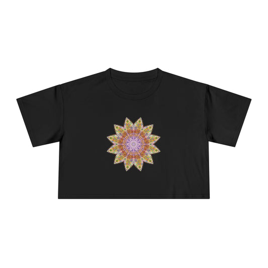 Women's Cropped Tee - Love Light Mandalas No.14