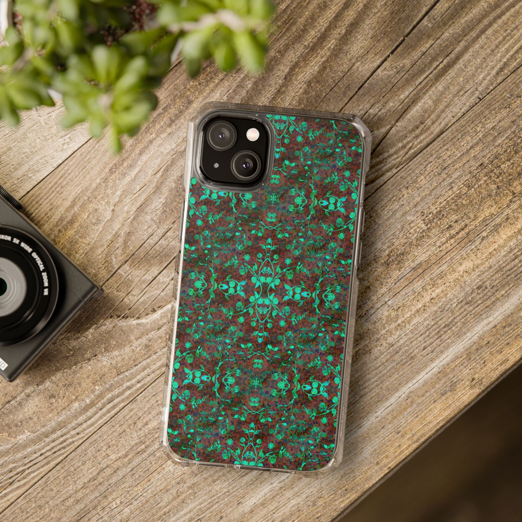 iPhone 14 Magnetic Clear Impact Case - Hidden Weave Series No.29
