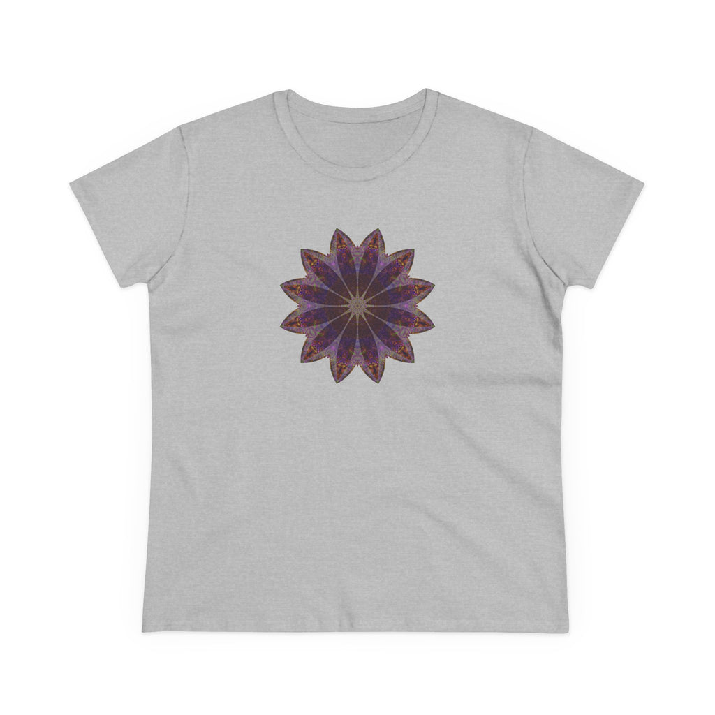 Women's Midweight Cotton Tee - Love Light Mandalas No.11