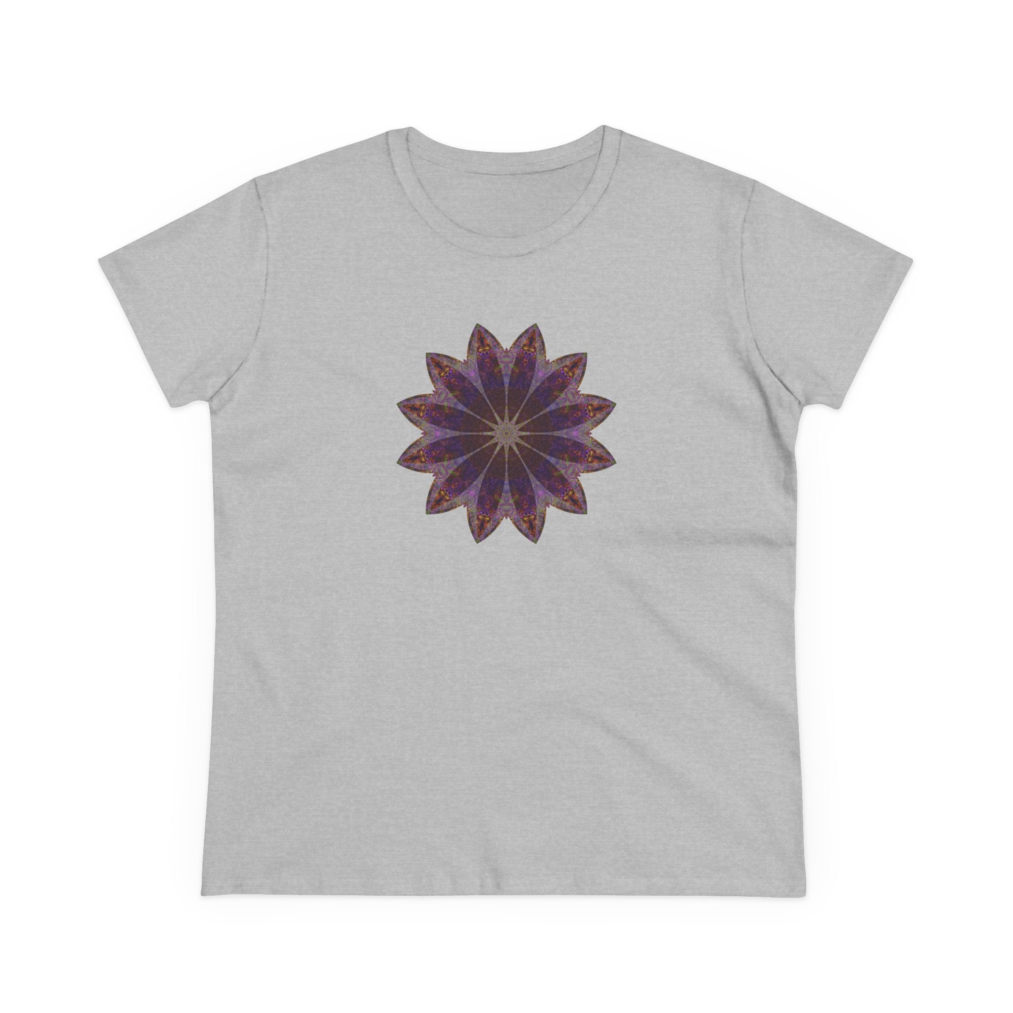 Women's Midweight Cotton Tee - Love Light Mandalas No.11