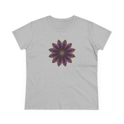 Women's Midweight Cotton Tee - Love Light Mandalas No.11