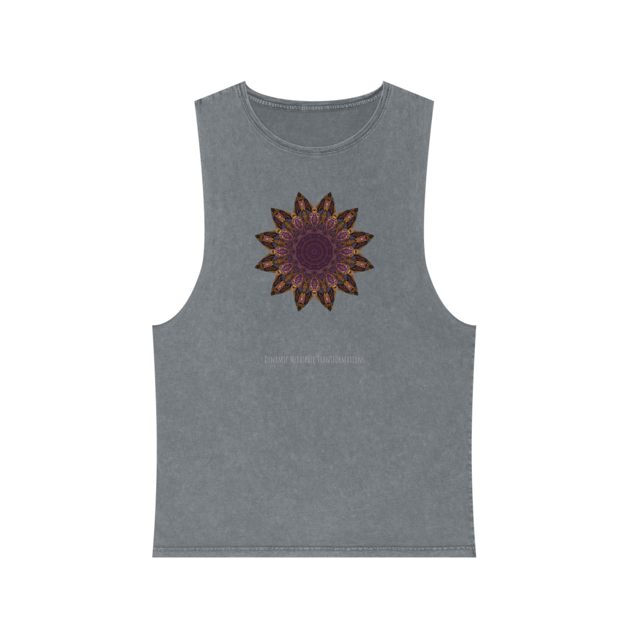 Unisex Stonewash Tank Top - Love Light Mandalas No.1