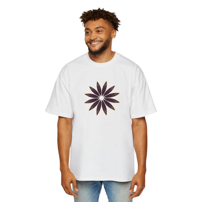 Men's Heavy Oversized Tee - Love Light Mandalas No.2
