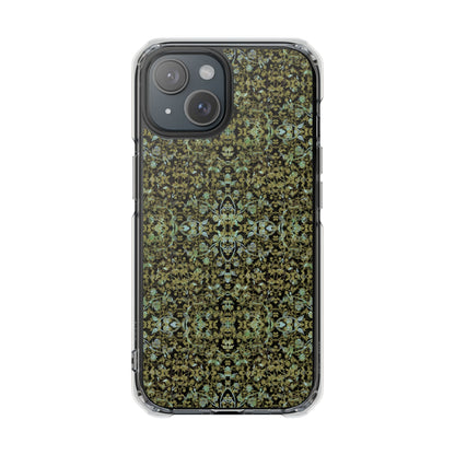 iPhone 15 Magnetic Clear Impact Case - Hidden Weave Series No.4