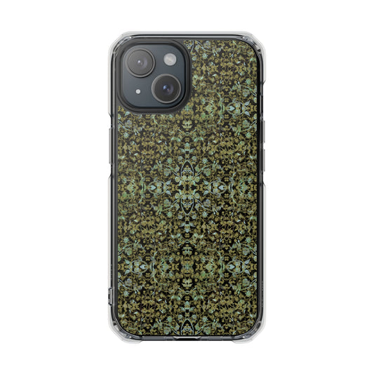 iPhone 15 Magnetic Clear Impact Case - Hidden Weave Series No.4