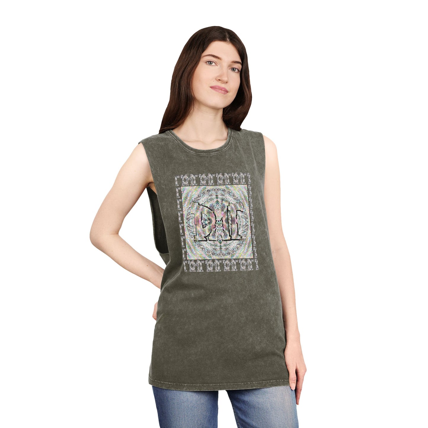Unisex Stonewash Tank Top - DMT Scribe No.7