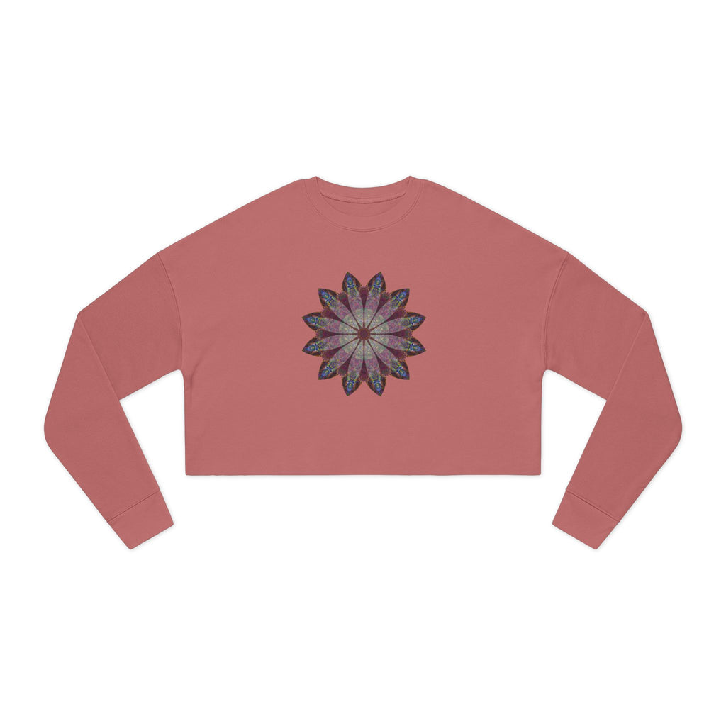Women's Cropped Sweatshirt - Love Light Mandalas No.9