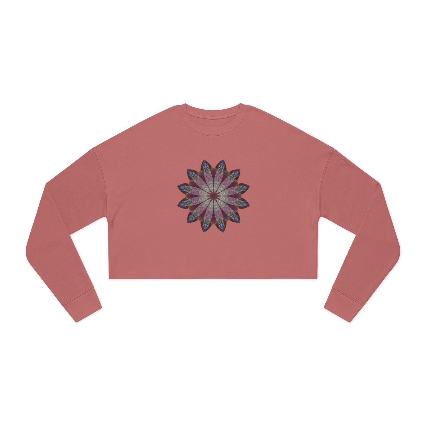 Women's Cropped Sweatshirt - Love Light Mandalas No.9