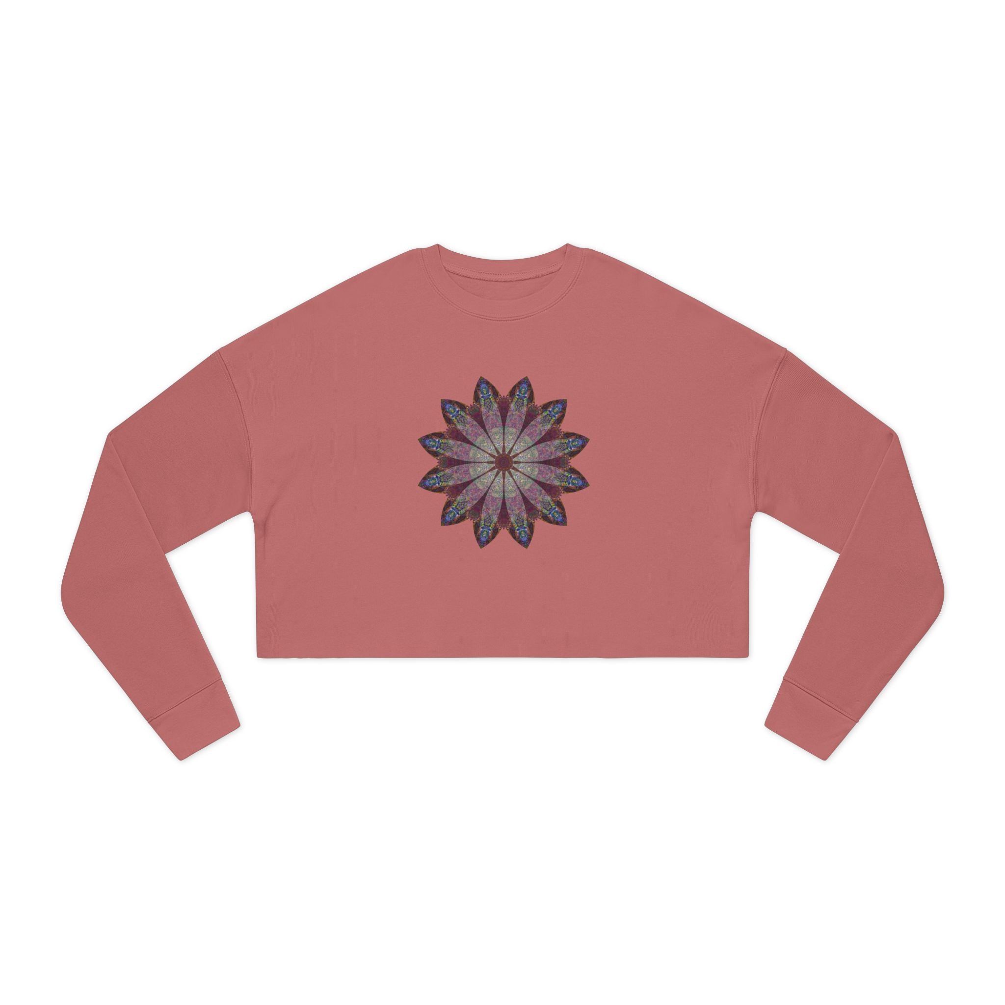 Women's Cropped Sweatshirt - Love Light Mandalas No.9
