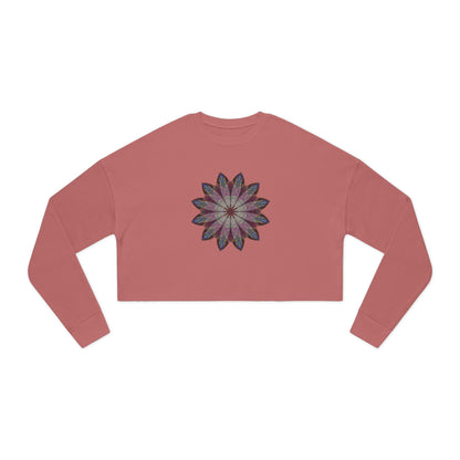 Women's Cropped Sweatshirt - Love Light Mandalas No.9