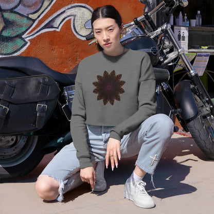 Women's Cropped Sweatshirt - Love Light Mandalas No.12
