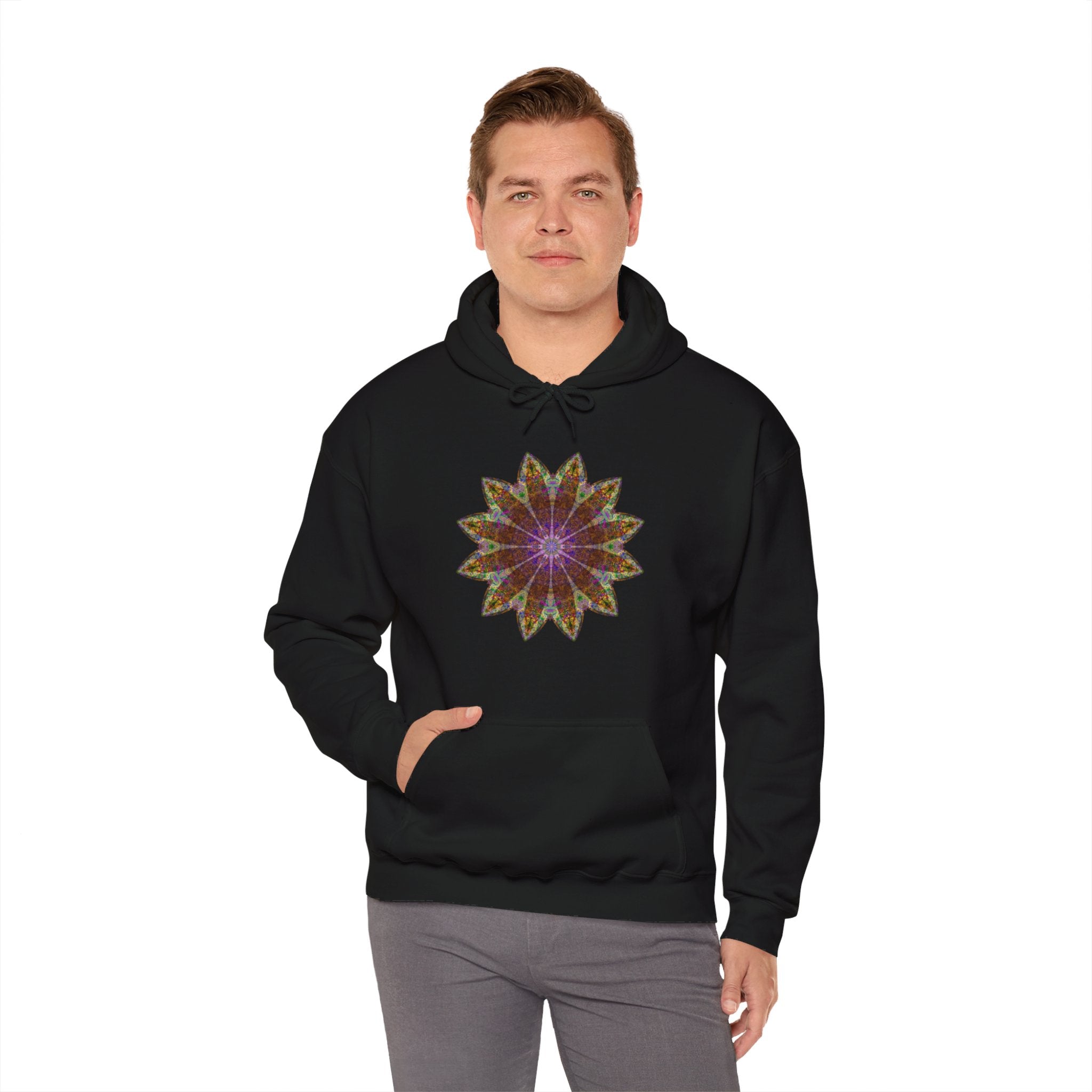 Unisex Heavy Blend™ Hooded Sweatshirt - Love Light Mandalas No.13