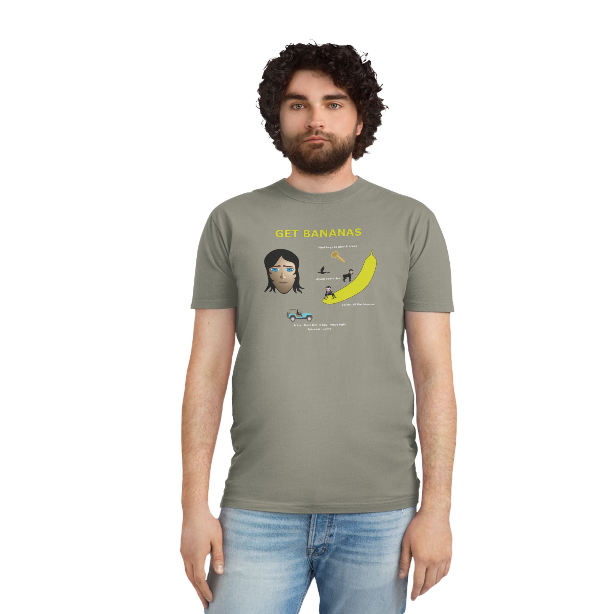 Unisex Faded Shirt - Monkey Shadows Get Bananas