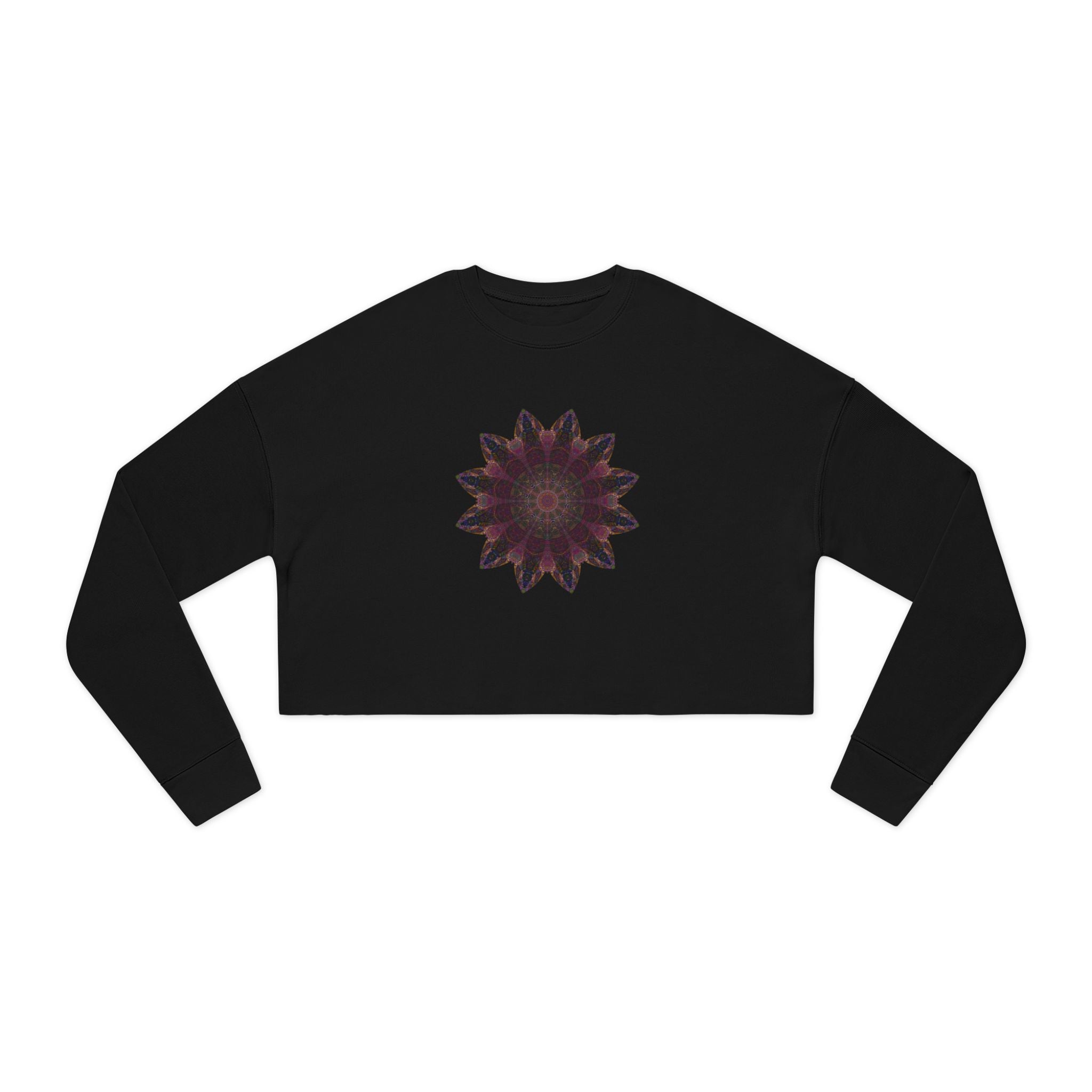 Women's Cropped Sweatshirt - Love Light Mandalas No.8