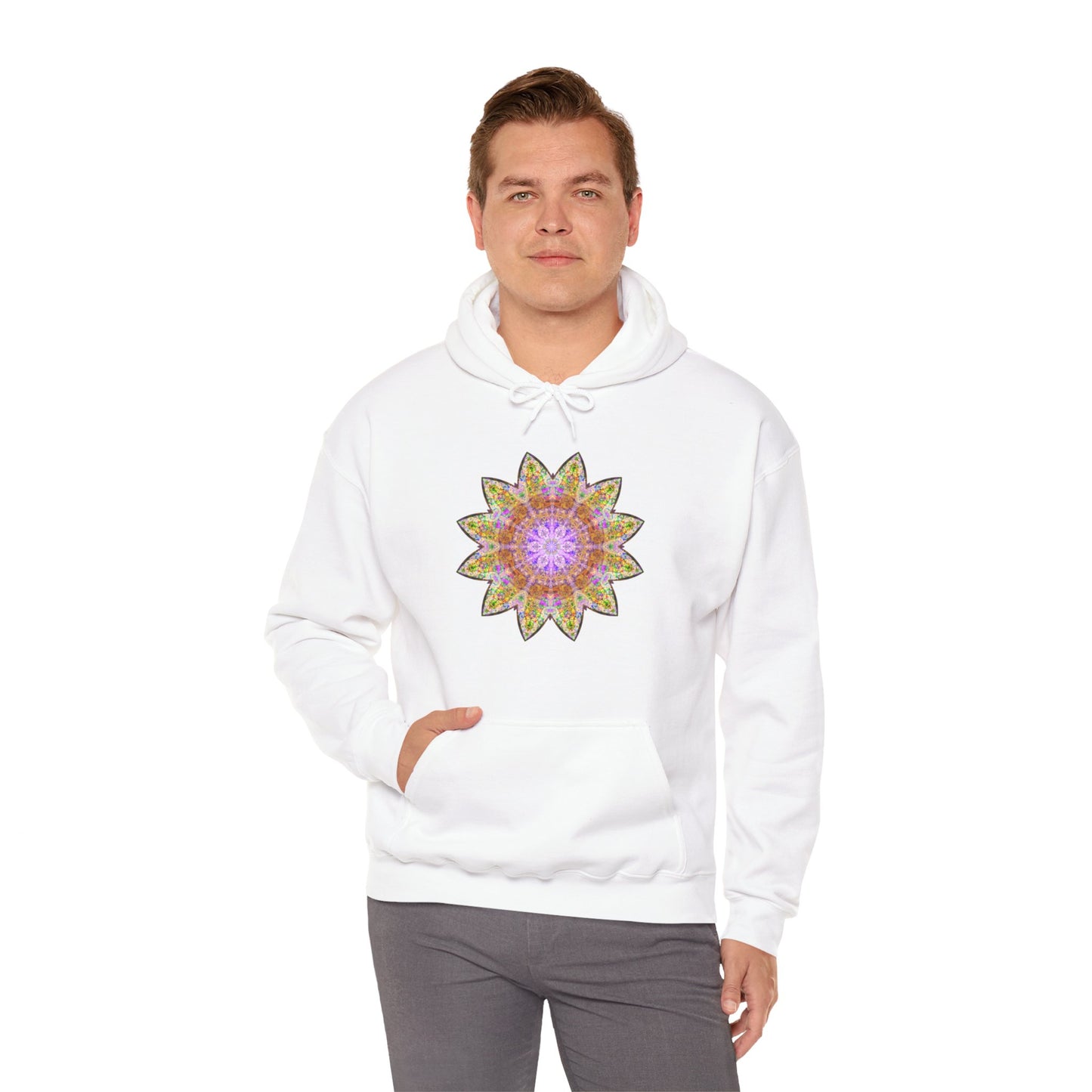 Unisex Heavy Blend™ Hooded Sweatshirt - Love Light Mandalas No.14