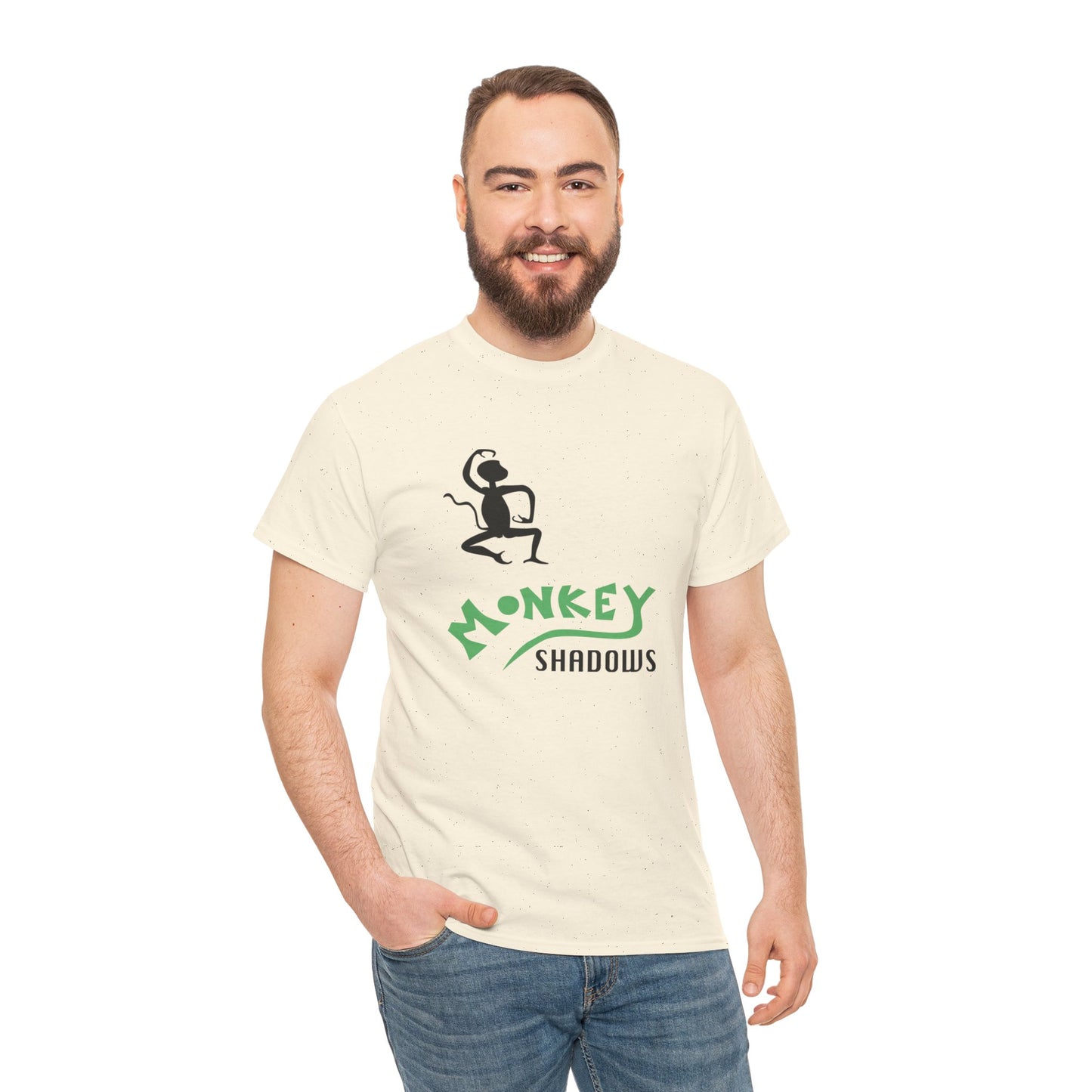 Unisex Heavy Cotton Tee - Monkey Shadows