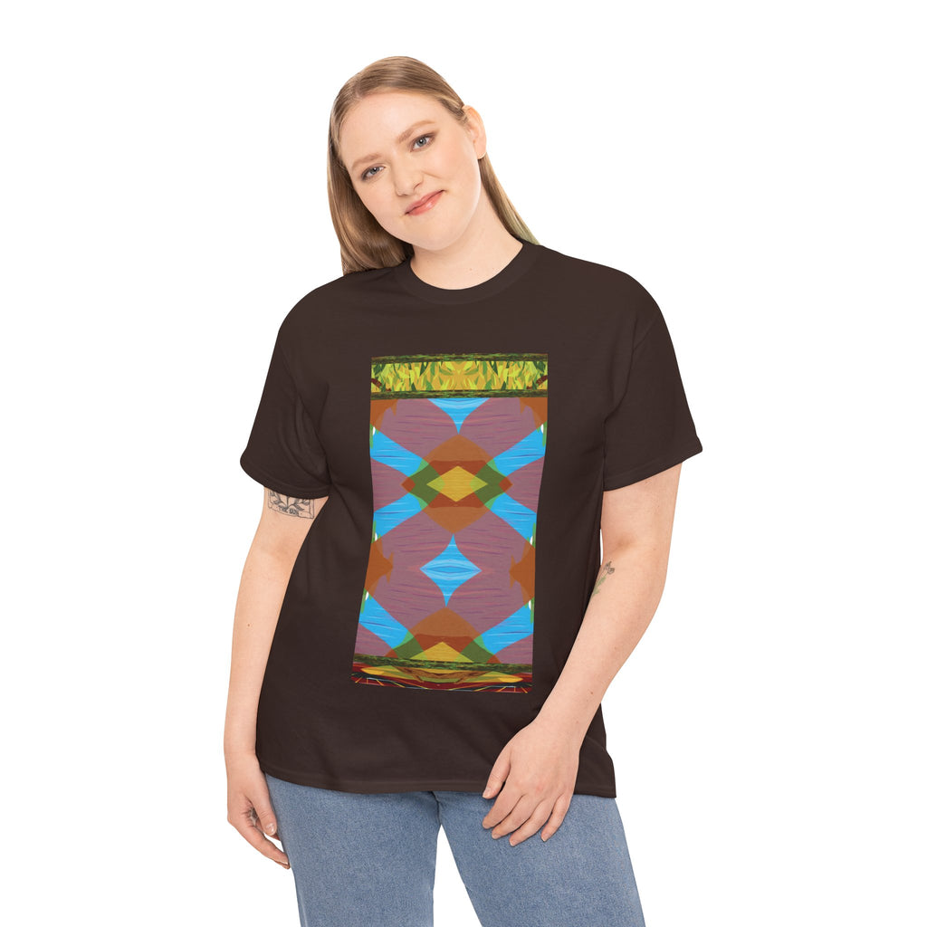 Unisex Heavy Cotton Tee - The Traveller Series (Abstract Autumn)