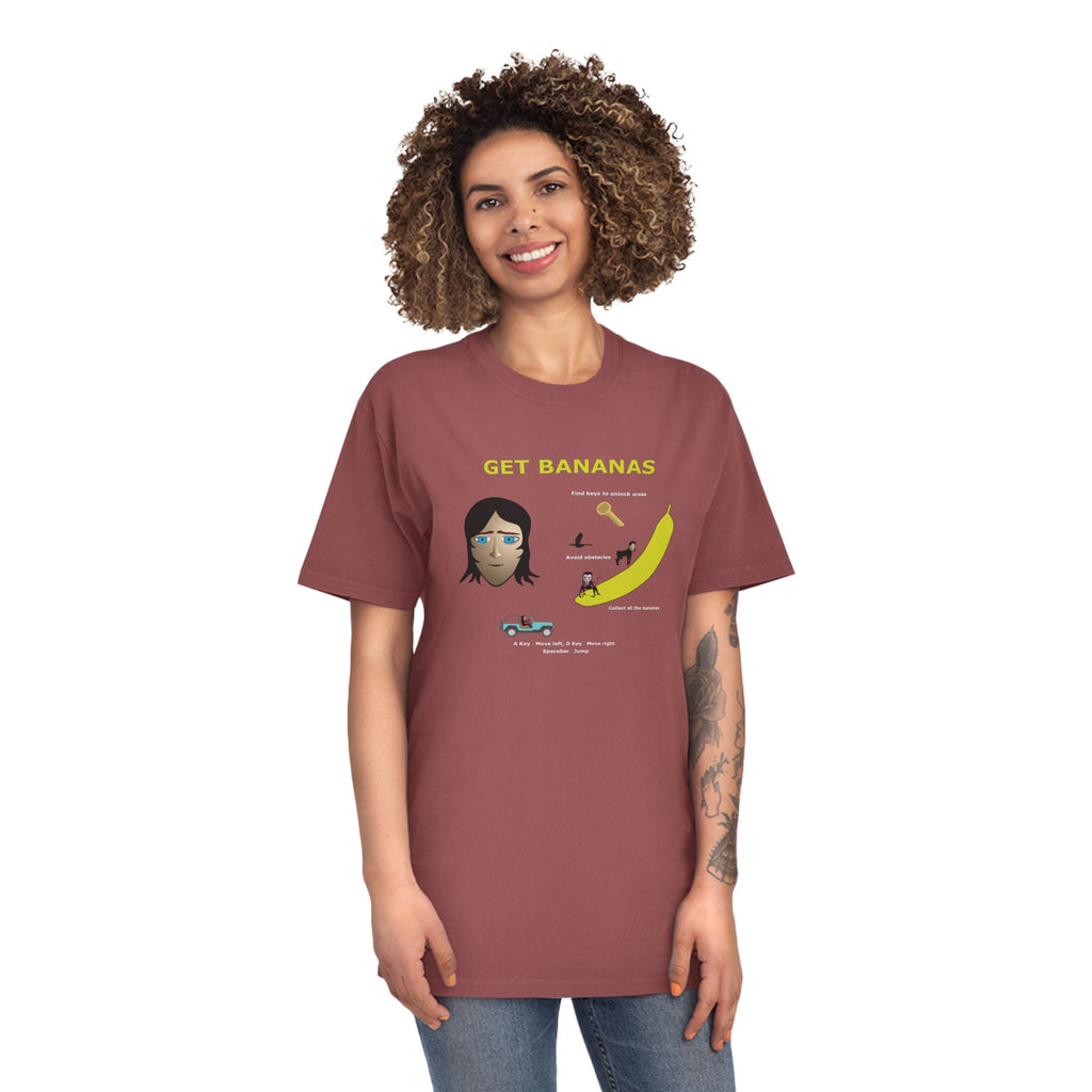 Unisex Faded Shirt - Monkey Shadows Get Bananas
