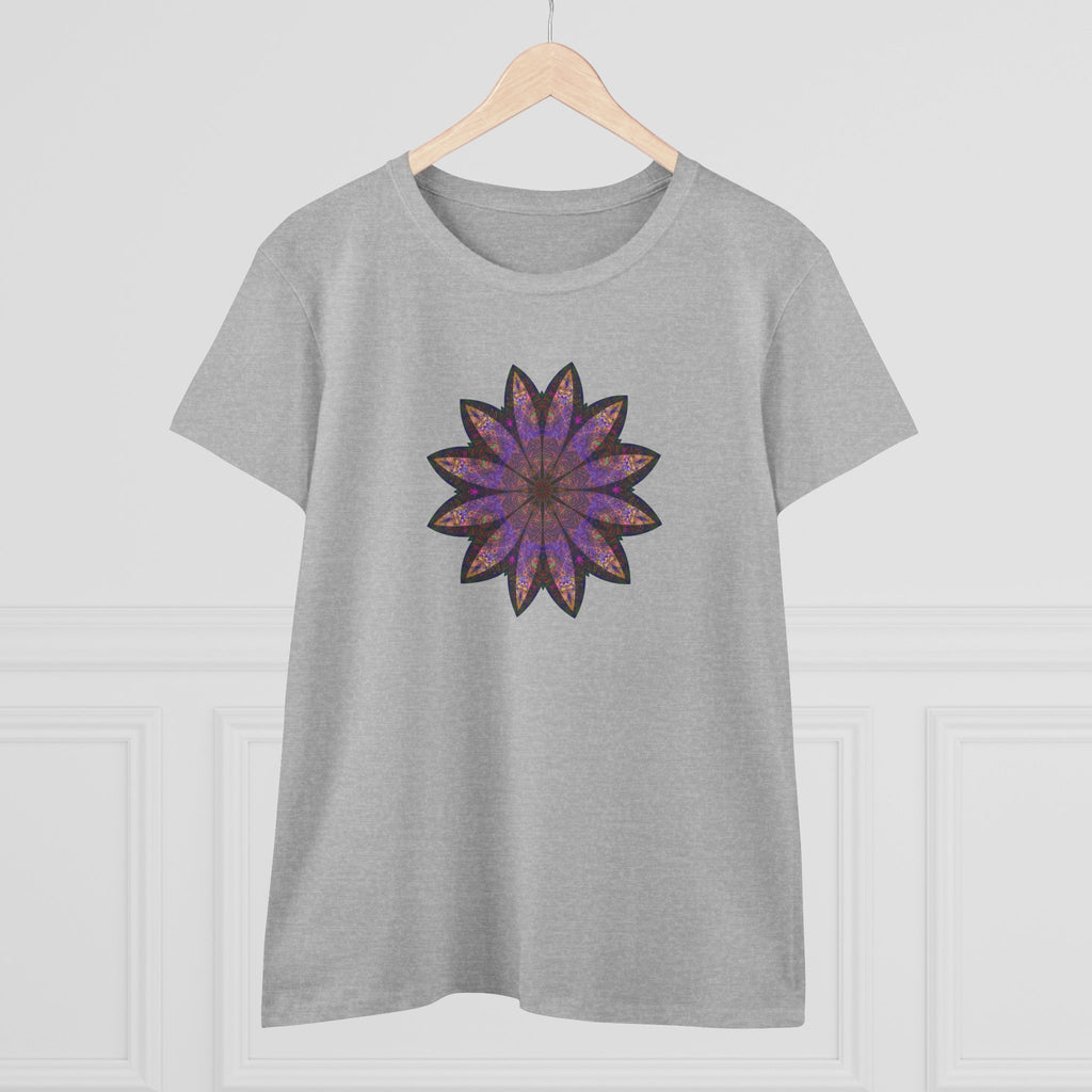 Women's Midweight Cotton Tee - Love Light Mandalas No.23