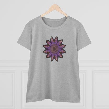 Women's Midweight Cotton Tee - Love Light Mandalas No.23