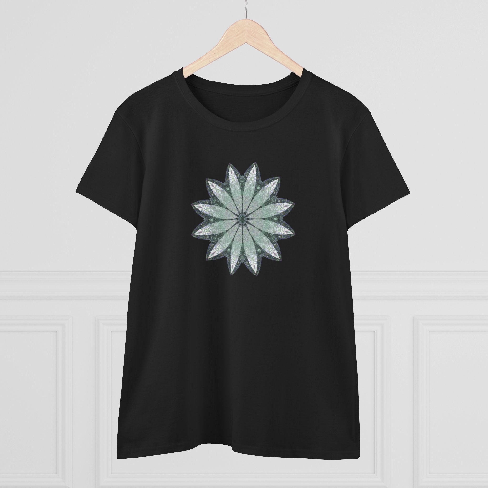 Women's Midweight Cotton Tee - Love Light Mandalas No.22
