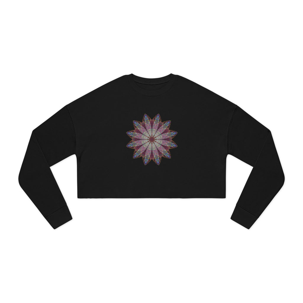 Women's Cropped Sweatshirt - Love Light Mandalas No.9