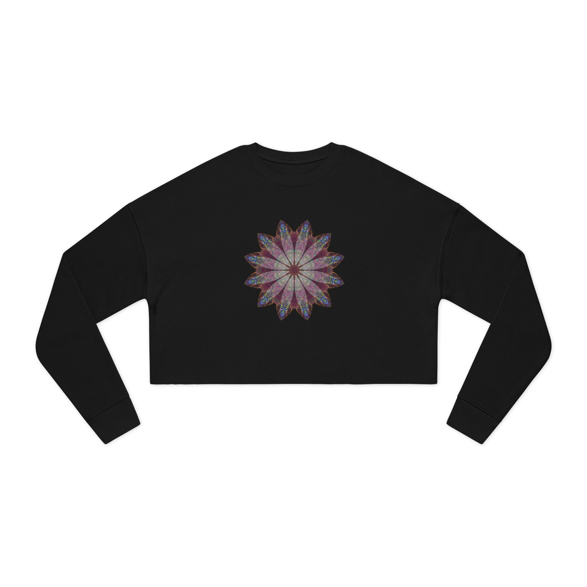 Women's Cropped Sweatshirt - Love Light Mandalas No.9