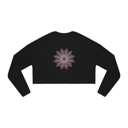 Women's Cropped Sweatshirt - Love Light Mandalas No.9